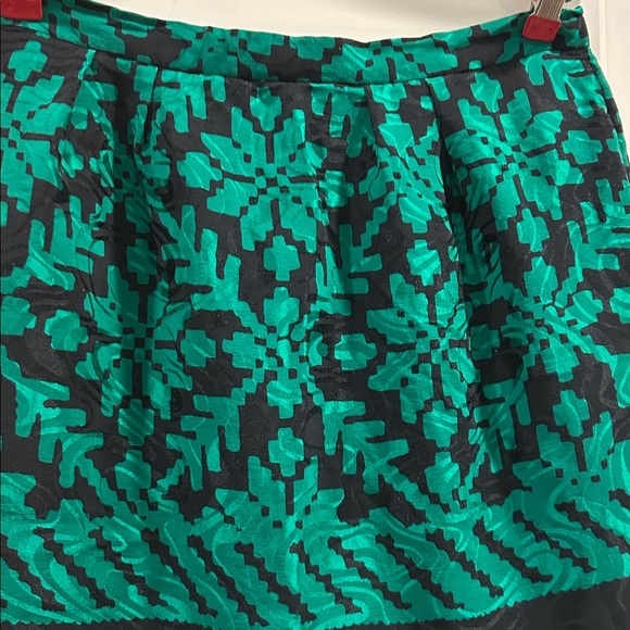 Carlisle 100%Silk Skirt pleated waist/layered/lined print with pockets size 10 - Picture 3 of 10